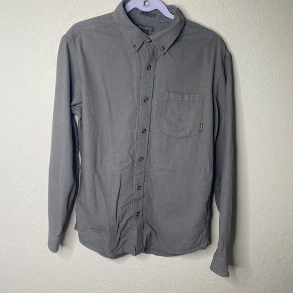 Eddie Bauer Classic Fit Shirt Mens Size M Gray Cotton Button Up Long Sleeves - Picture 1 of 10